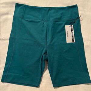 Girlfriend Collective High-Rise Bike Short in Aspen